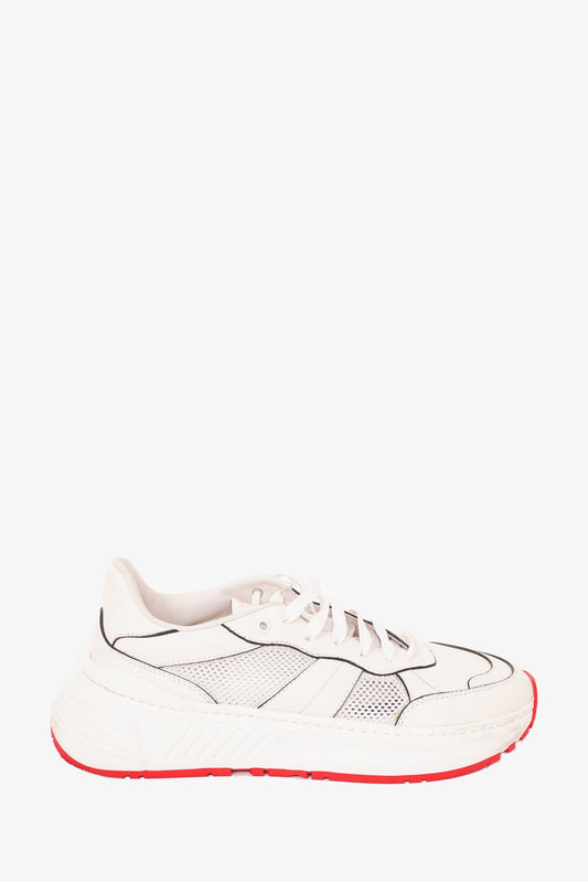Bottega Veneta White Leather Speedster Sneaker Size 42.5 Mens
