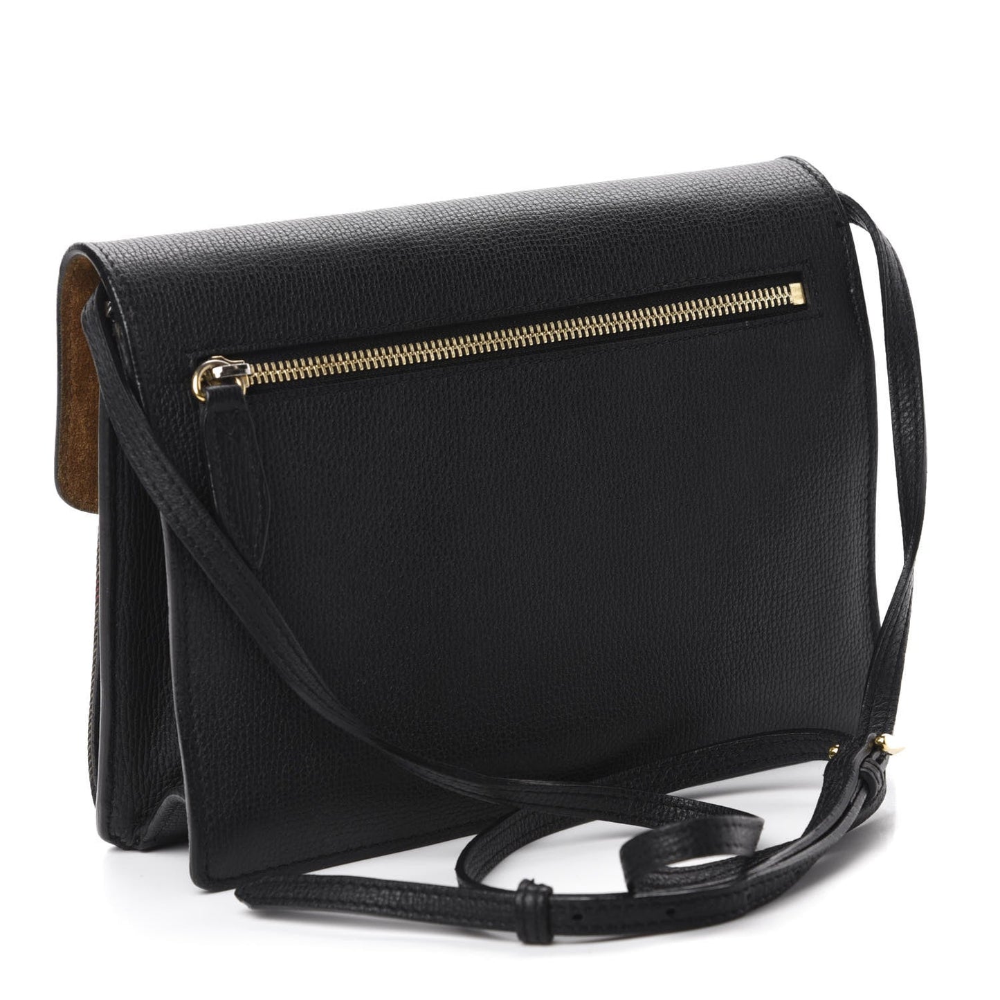 Burberry Black Macken Small Ho  Check & Leather Crossbody Bag