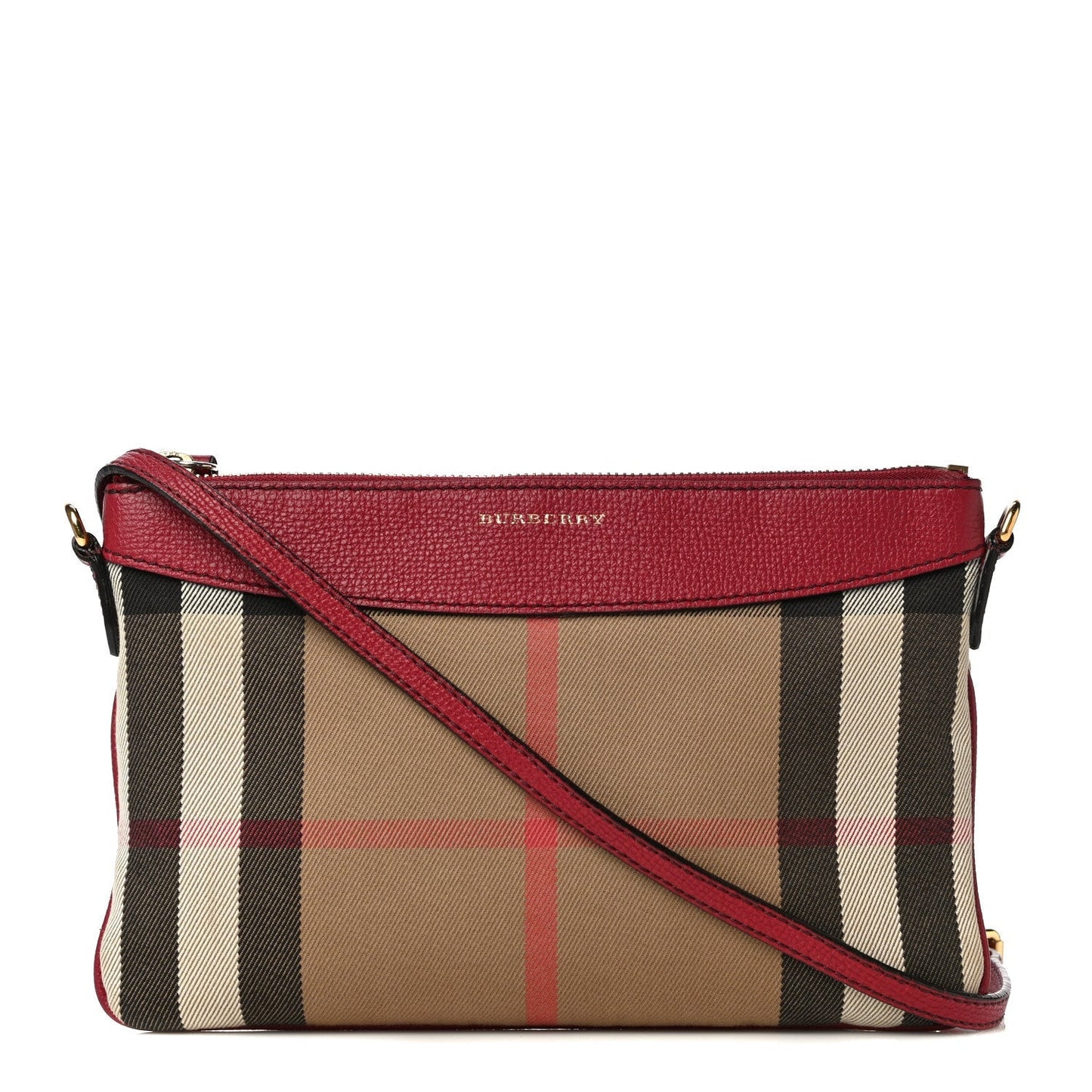 BURBERRY HO  CHECK DERBY CROSSBODY CLUTCH BAG