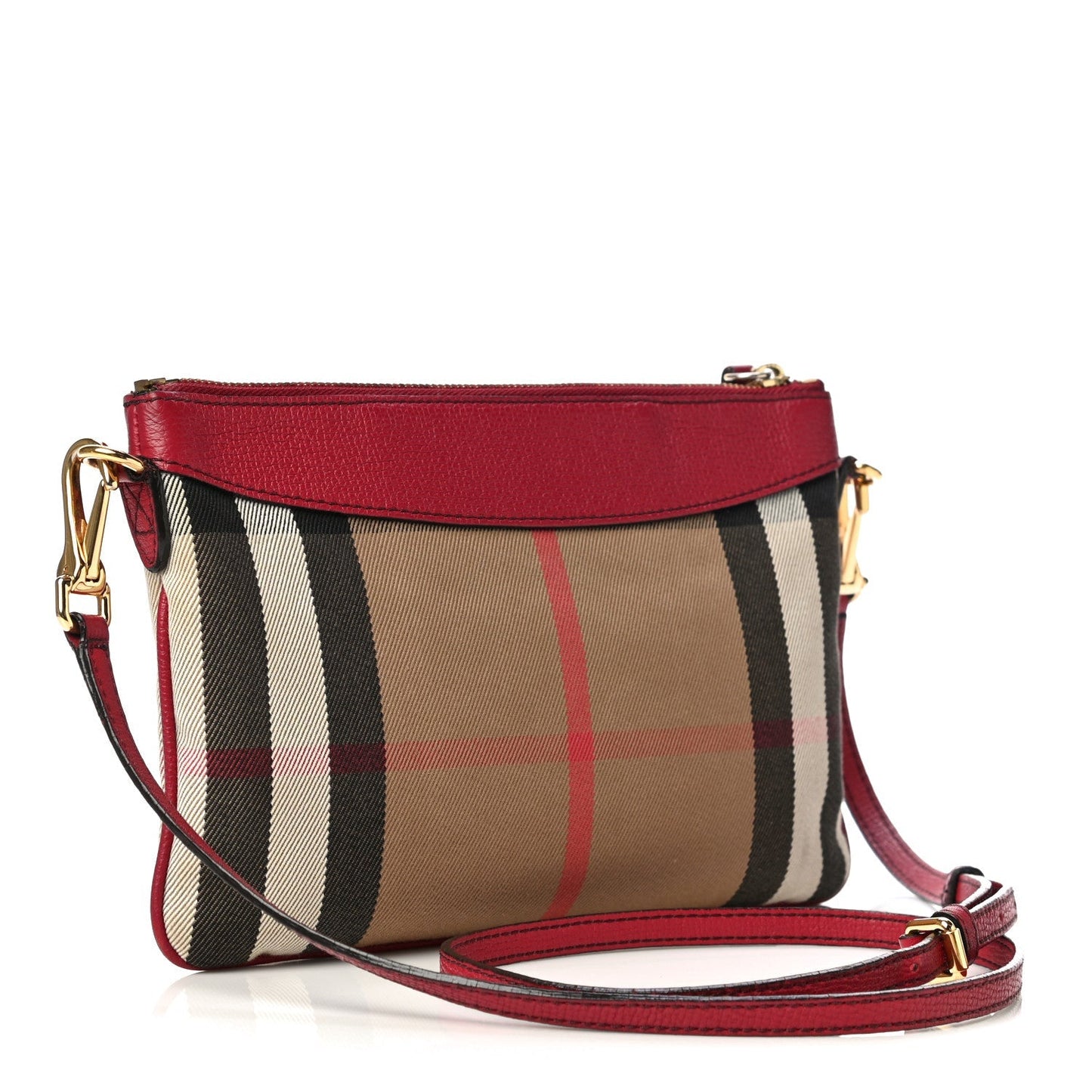 BURBERRY HO  CHECK DERBY CROSSBODY CLUTCH BAG
