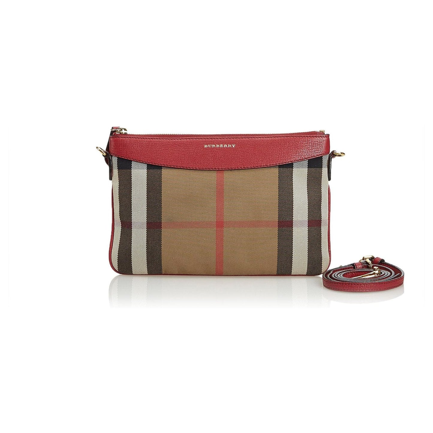 BURBERRY HO  CHECK DERBY CROSSBODY CLUTCH BAG