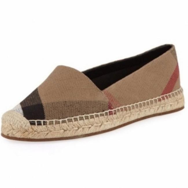 BURBERRY Hodgeson Ho  Check Canvas Espadrilles Flats