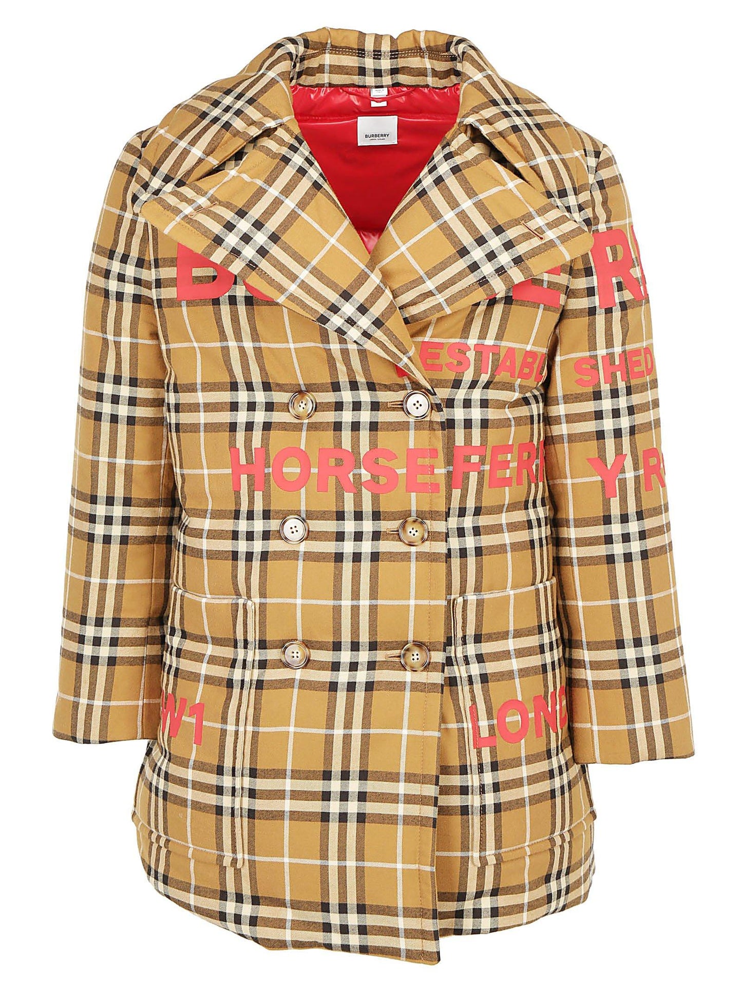Burberry Horseferry Print   Check Down Coat