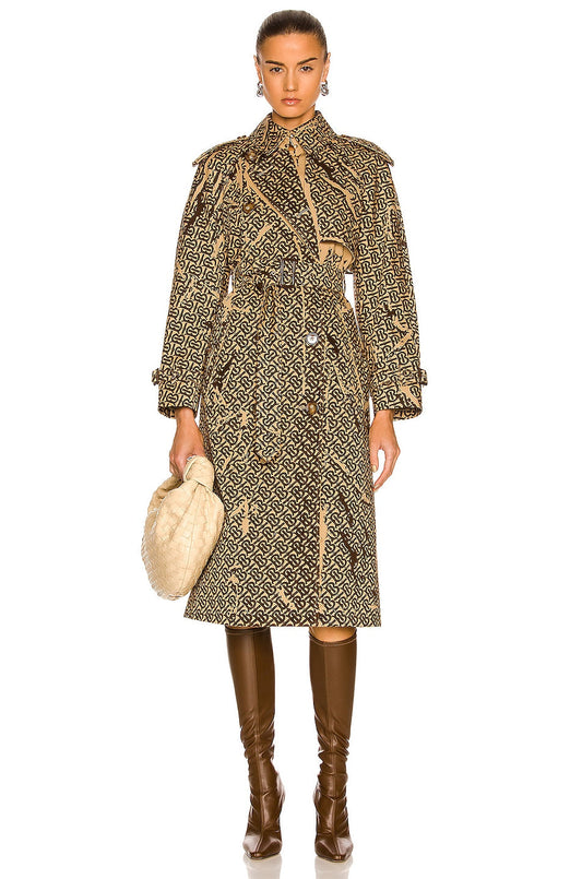 BURBERRY PEDLEY MONOGRAM TRENCH COAT