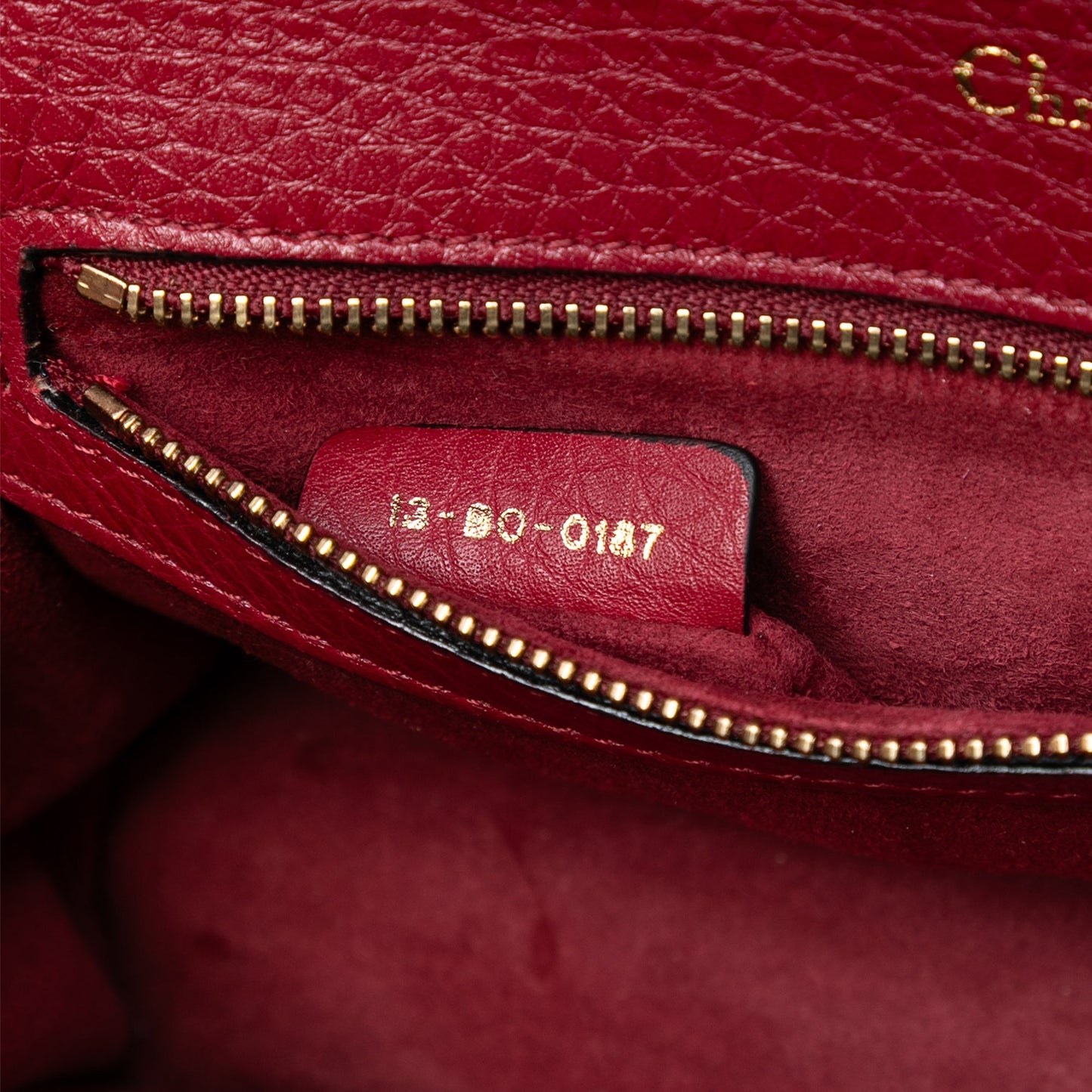 Red Dior Small Grained Calfskin Diorama Flap Crossbody Bag