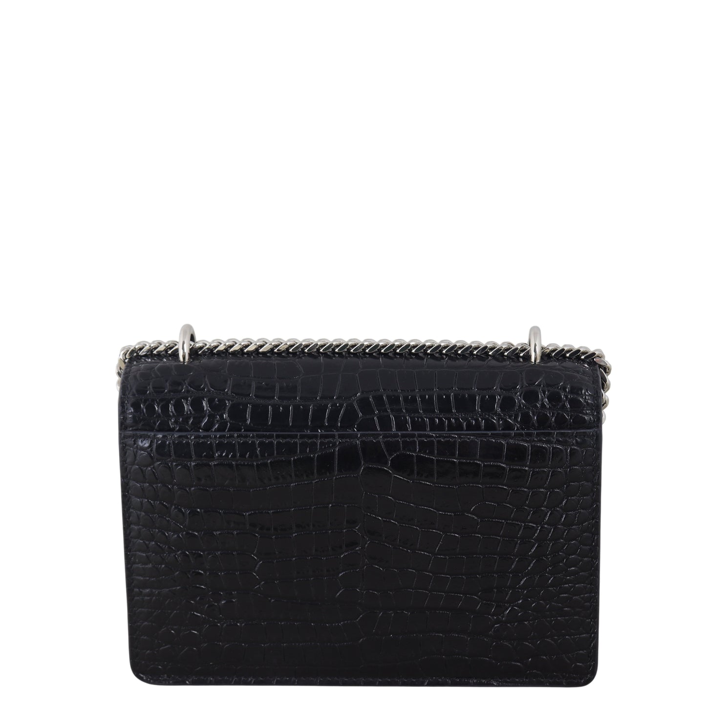 Saint Laurent Sunset Mini Croc-Embossed