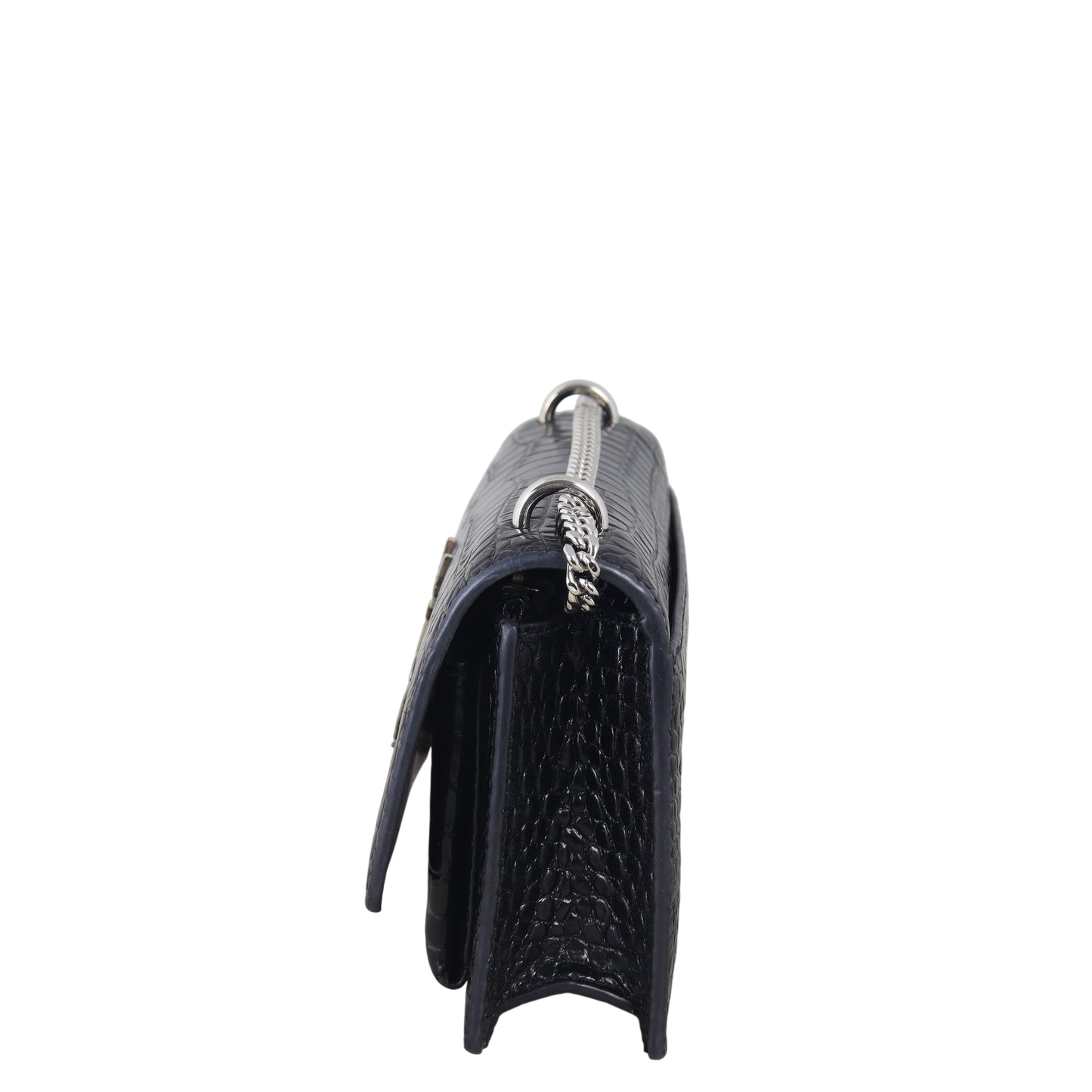 Saint Laurent Sunset Mini Croc-Embossed