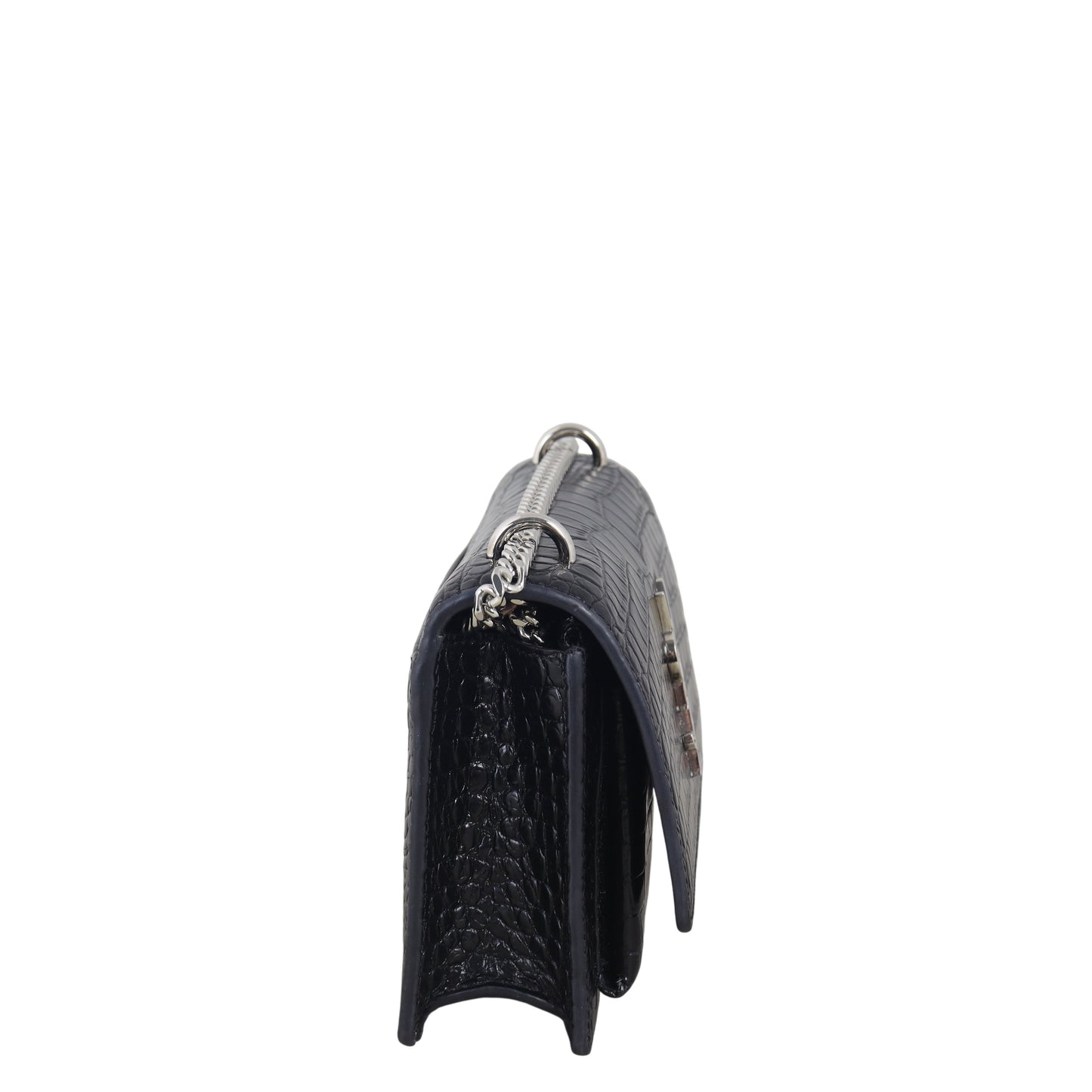 Saint Laurent Sunset Mini Croc-Embossed