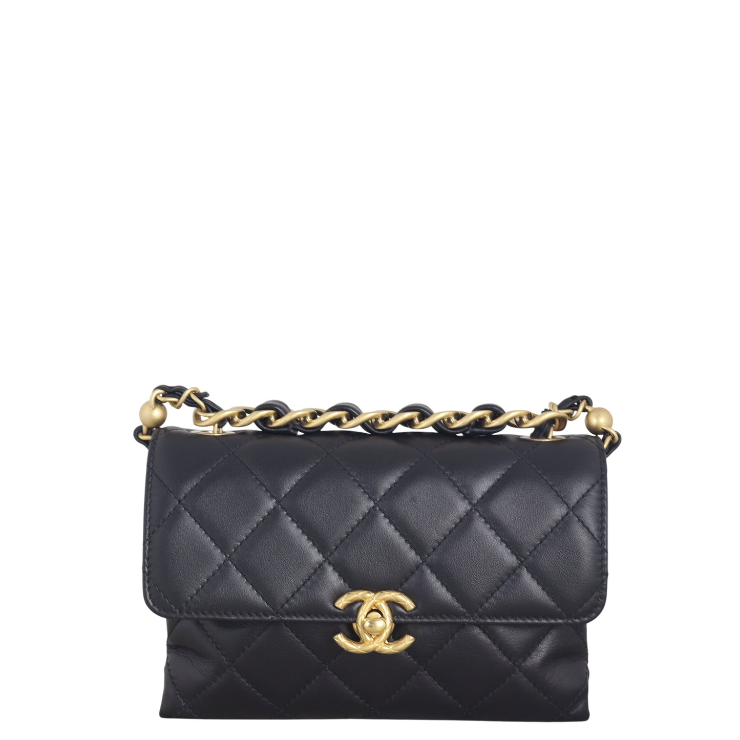 Chanel Chain Bar Top Handle Flap Bag