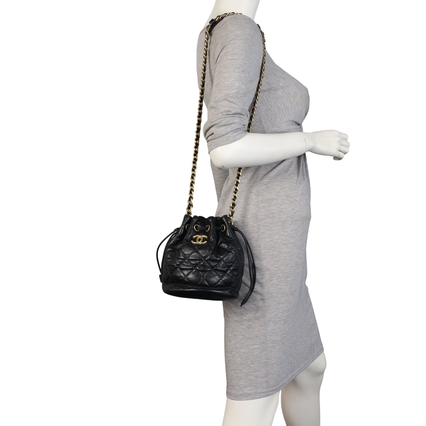 Chanel CC Drawstring Bucket Bag