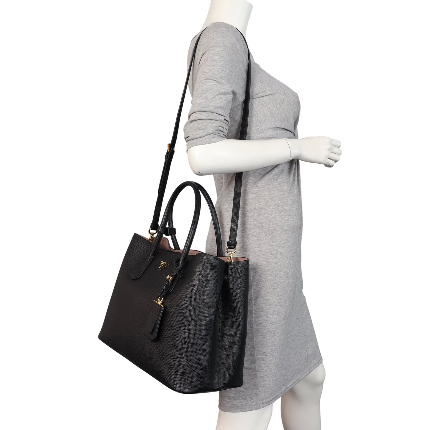Prada Saffiano Cuir Double Bag Large