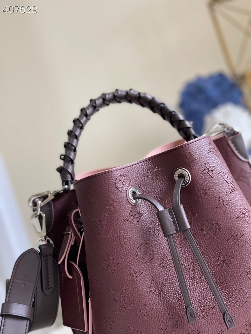Top Quality Muria Bucket Bag For Women, Womens Handbags, Shoulder And Crossbody Bags Burgundy 9.8in/25cm Top Quality