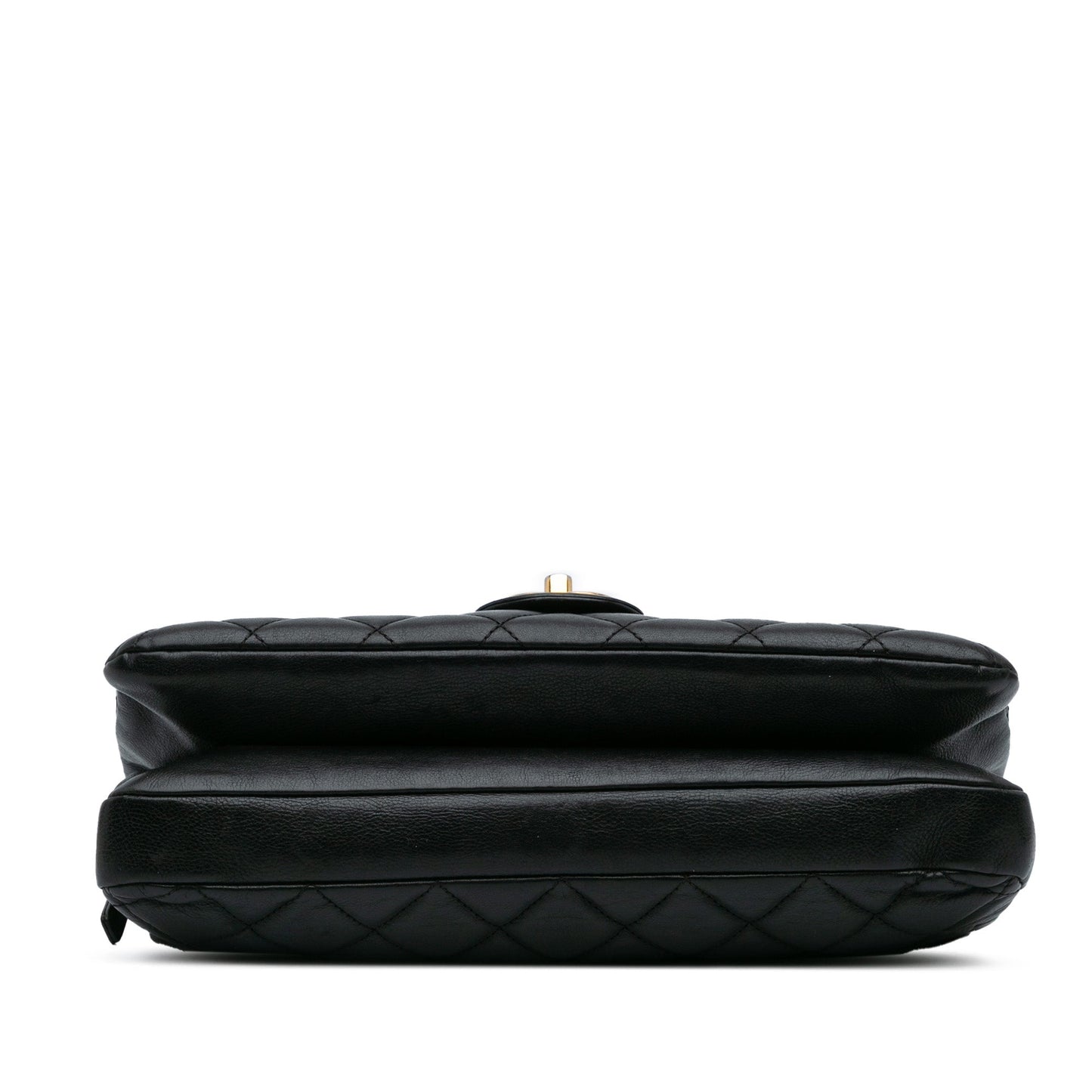 Black Chanel Quilted Calfskin CC Crown Flap Shoulder Bag