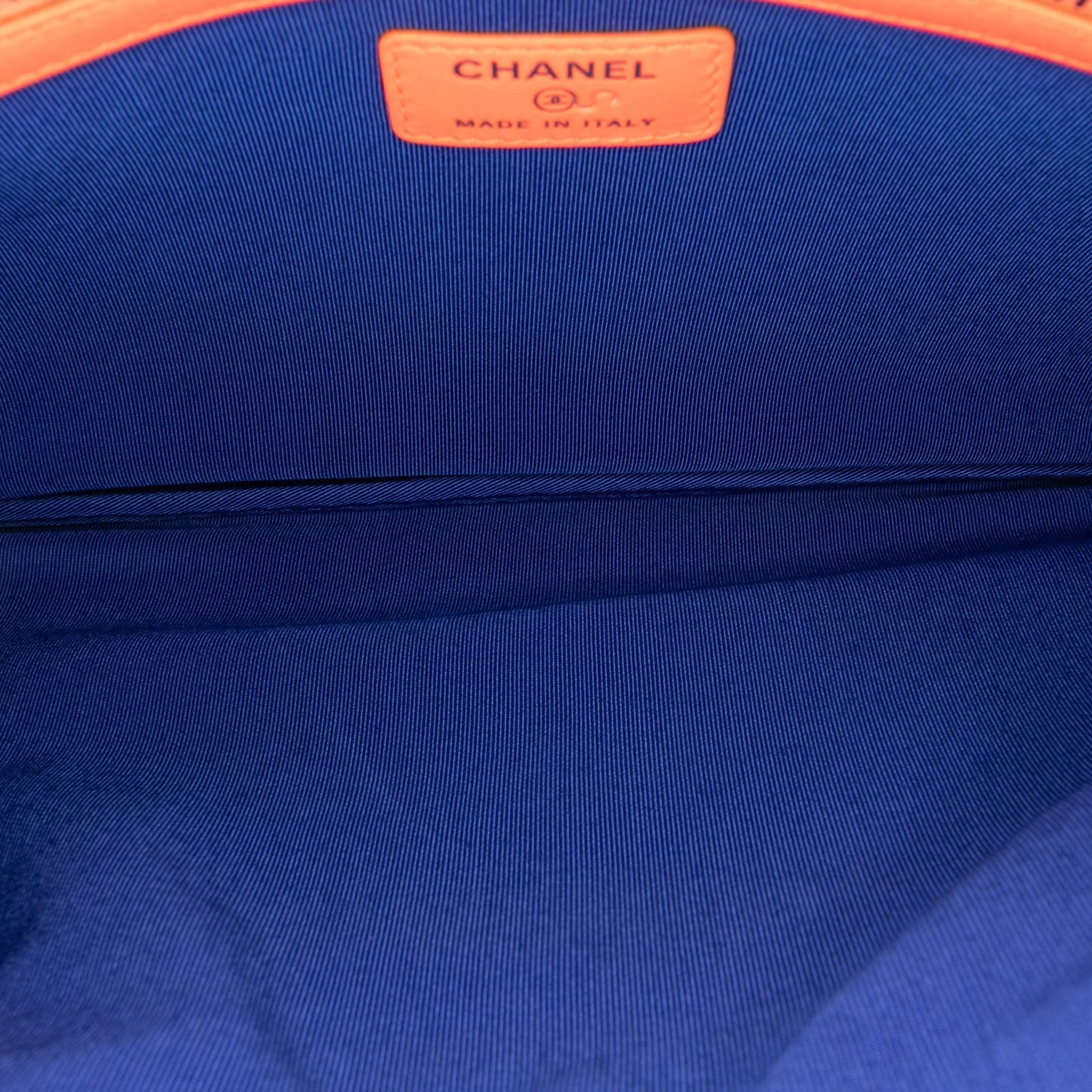 Blue Chanel Medium Tweed Deauville O Case Clutch