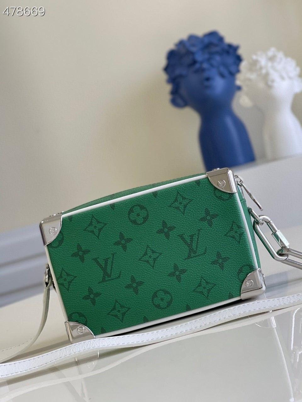 Top Quality Mini Soft Trunk  Monogram Canvas Green By Virgil Abloh For Fall-Winter, Handbags, Shoulder And Crossbody Bags 7.3in/18.5cm Top Quality M80816