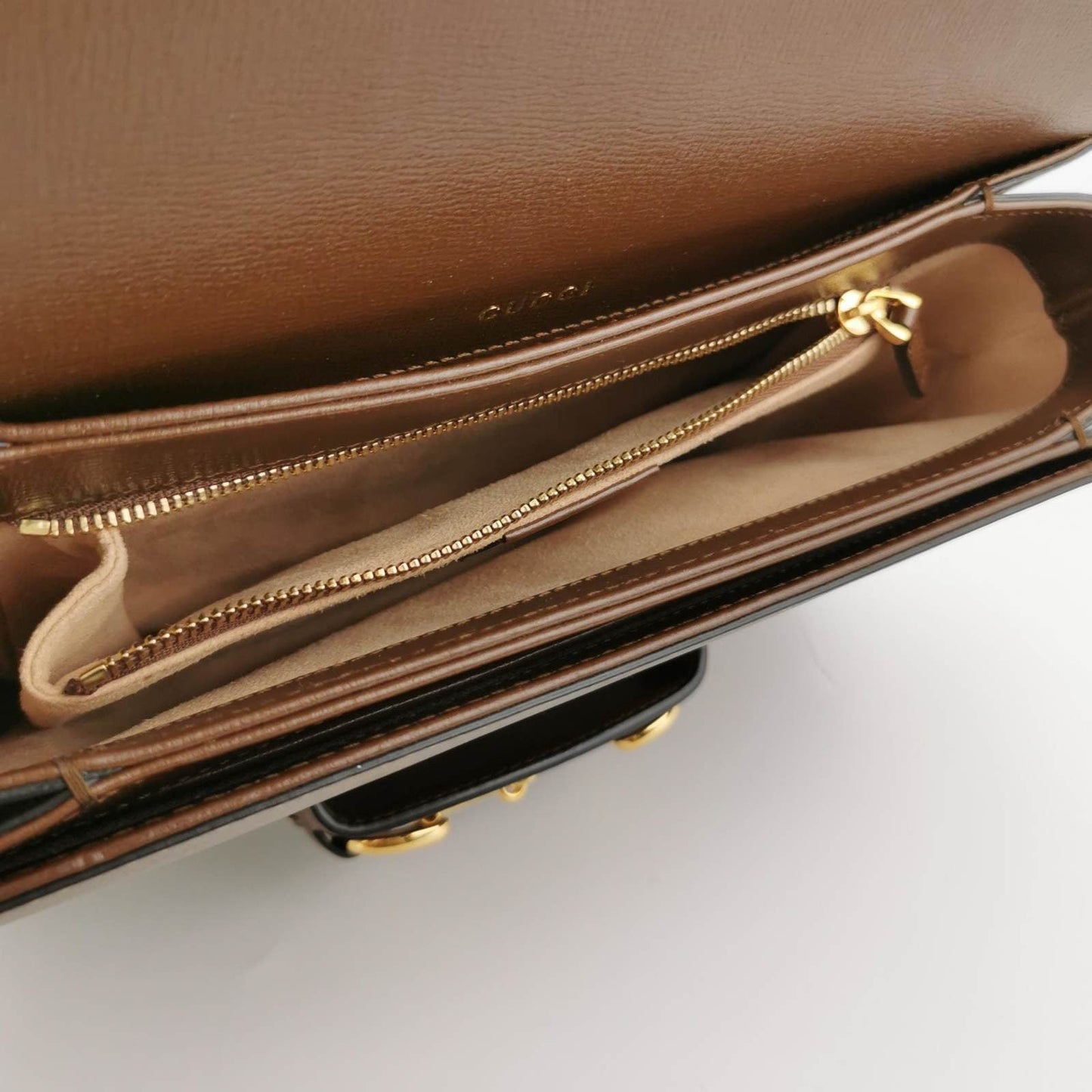 Gucci 1955 Horsebit Shoulder Bag Caramel Brown Small Leather