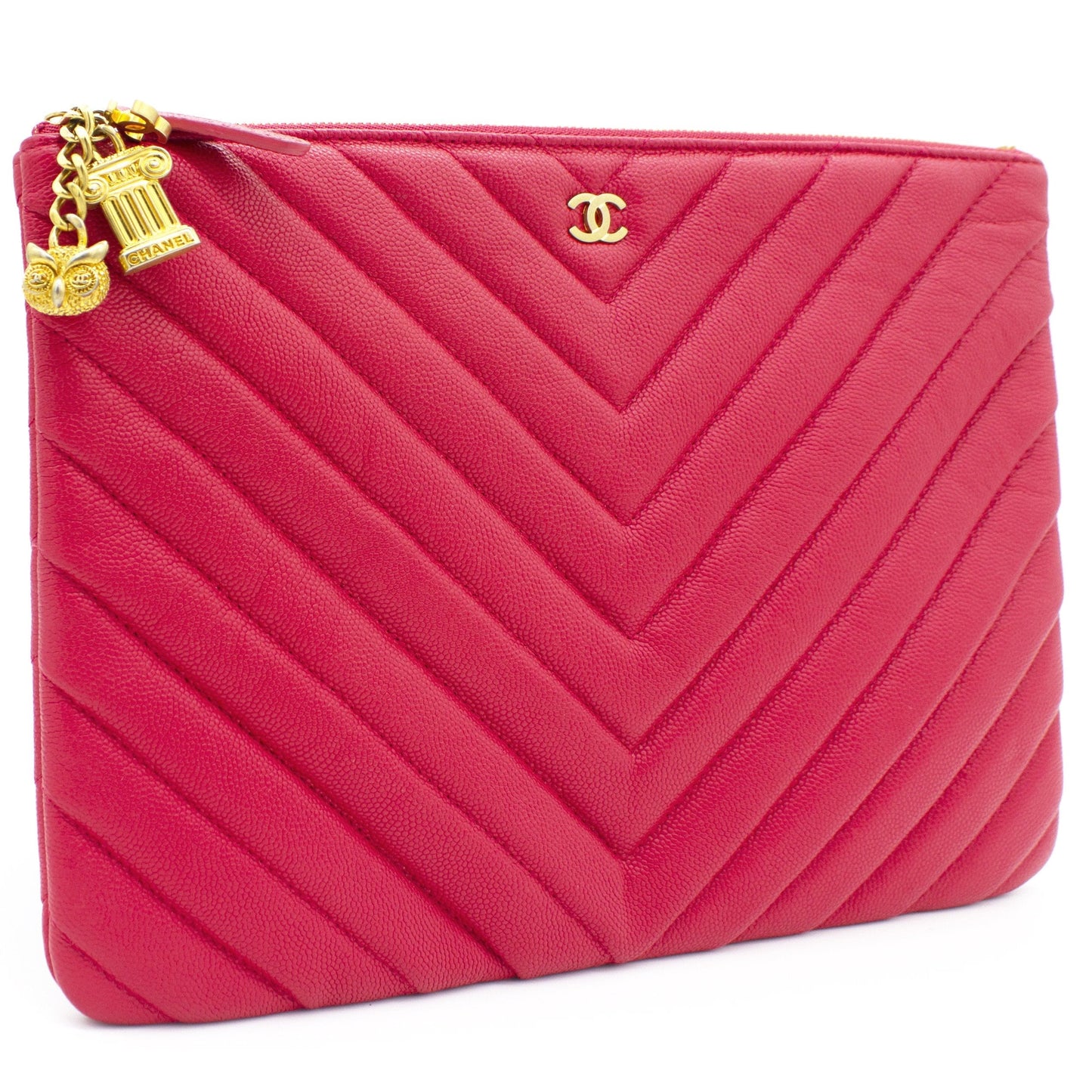 Chanel Ancient O-case Ancient Greek Charms Pouch Fushia