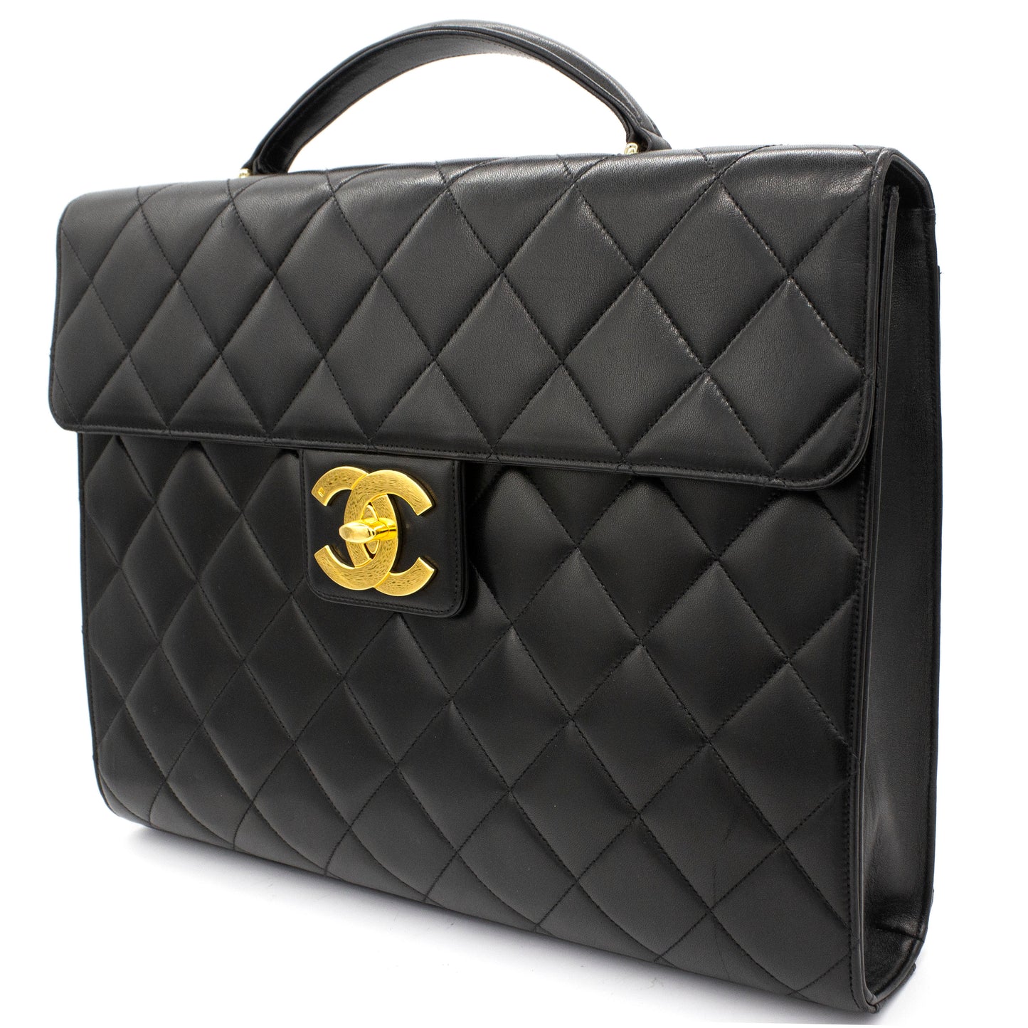 Chanel 1995 diamond quilted briefcase