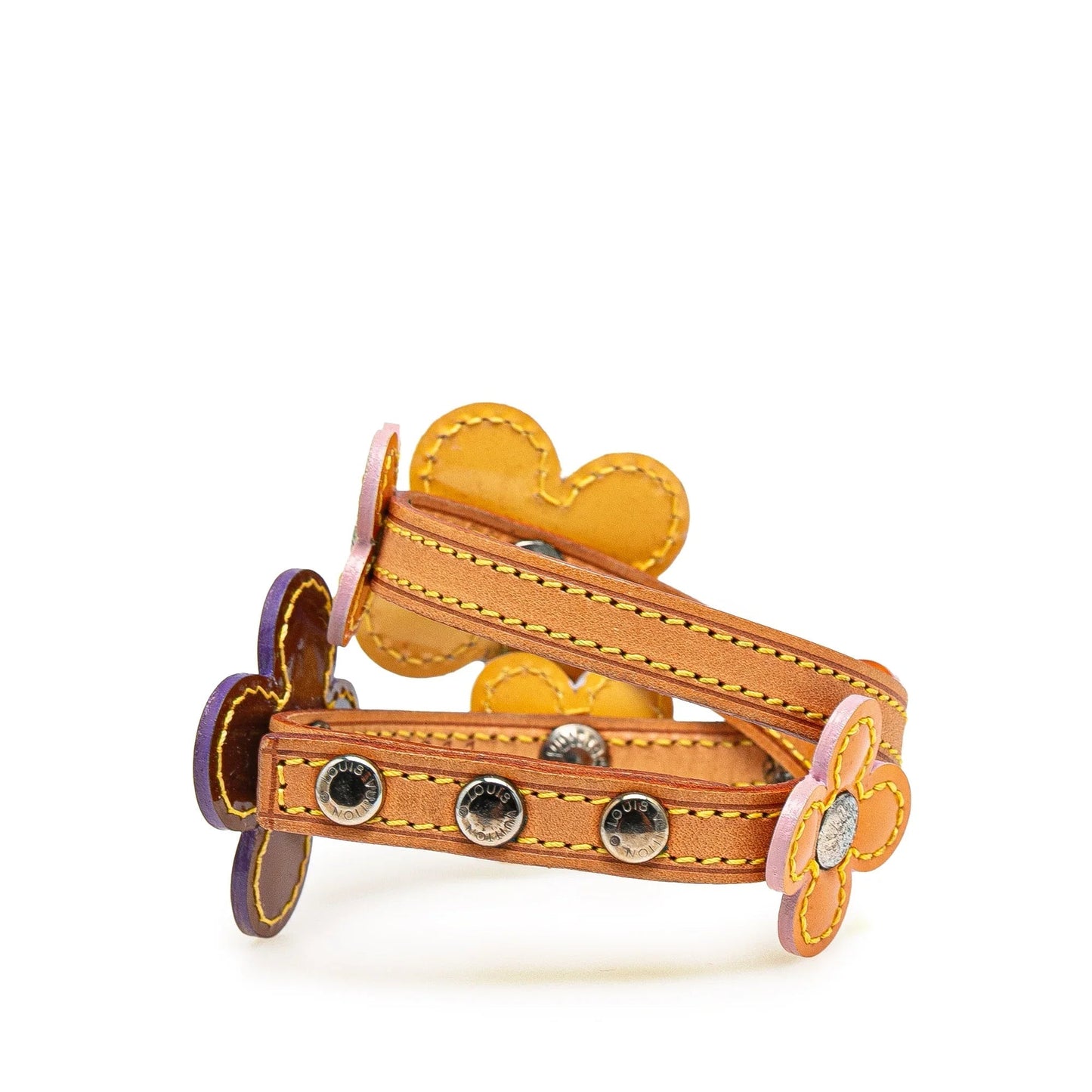 Brown Louis Vuitton Monogram Vernis Lexington Fleurs Bracelet