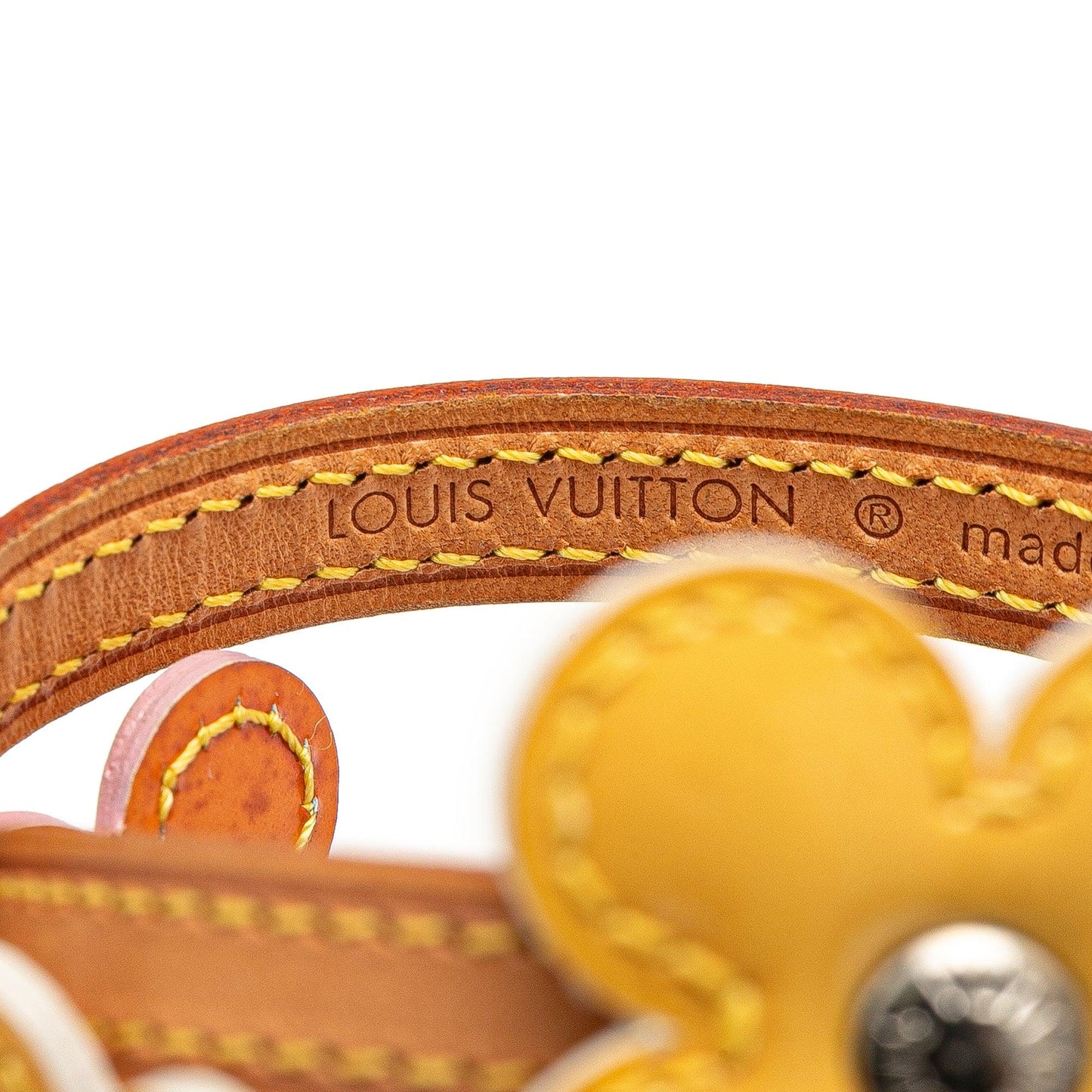 Brown Louis Vuitton Monogram Vernis Lexington Fleurs Bracelet