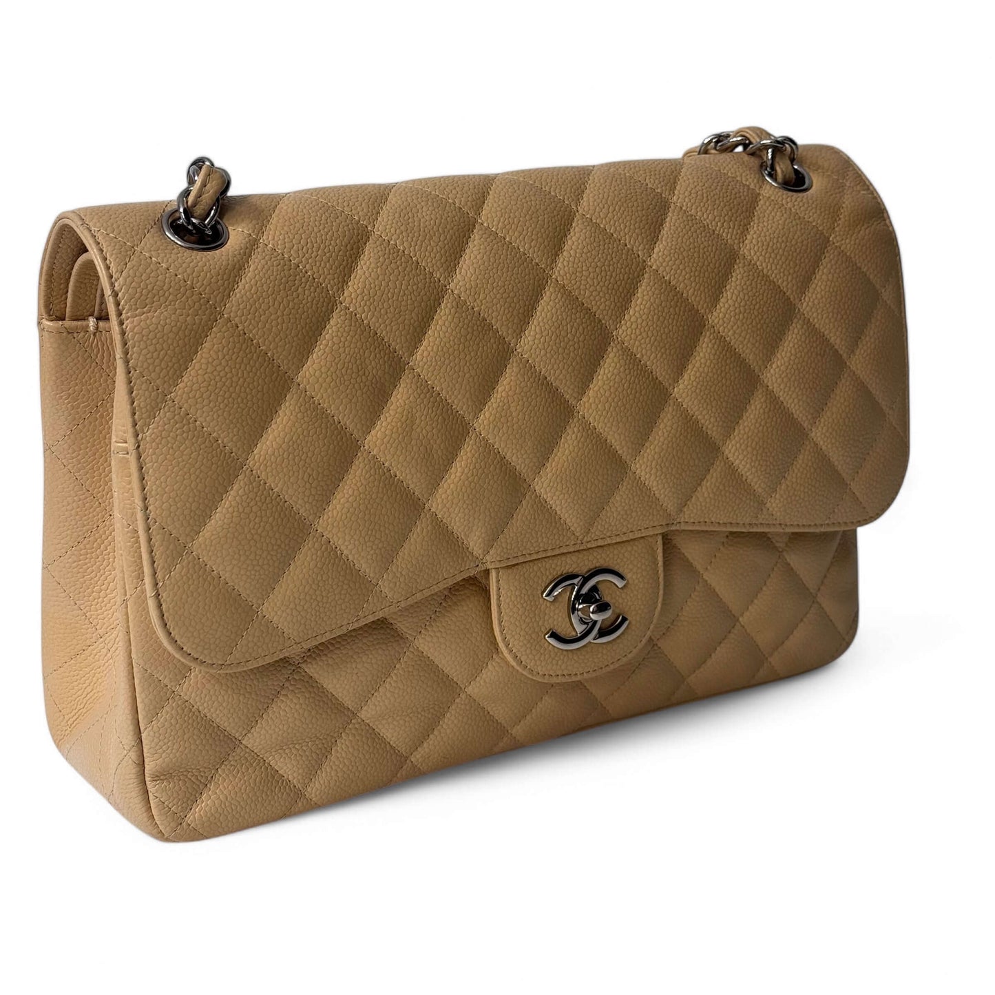 Chanel - Sac Jumbo beige