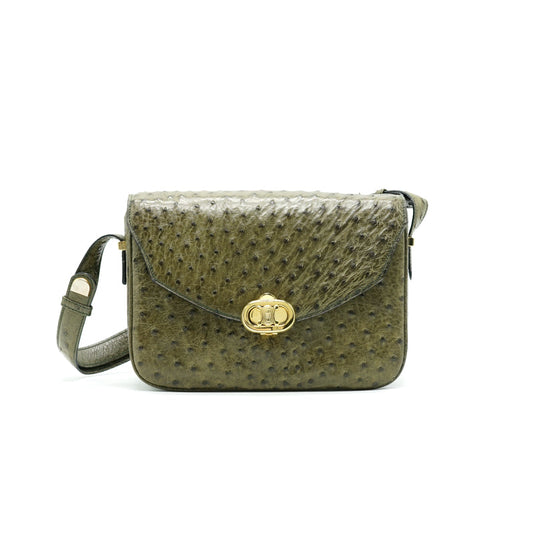 Luxury CELINE   Ostrich Triomphe Bag