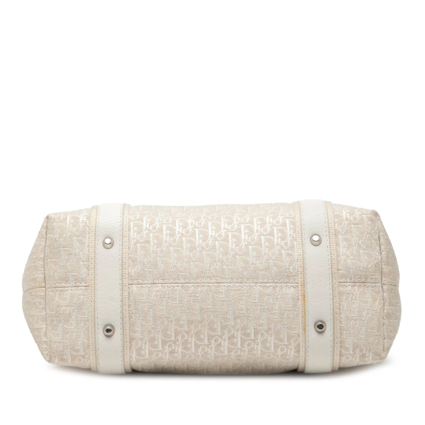 White Dior Diorissimo Trotter Canvas Street Chic Tote