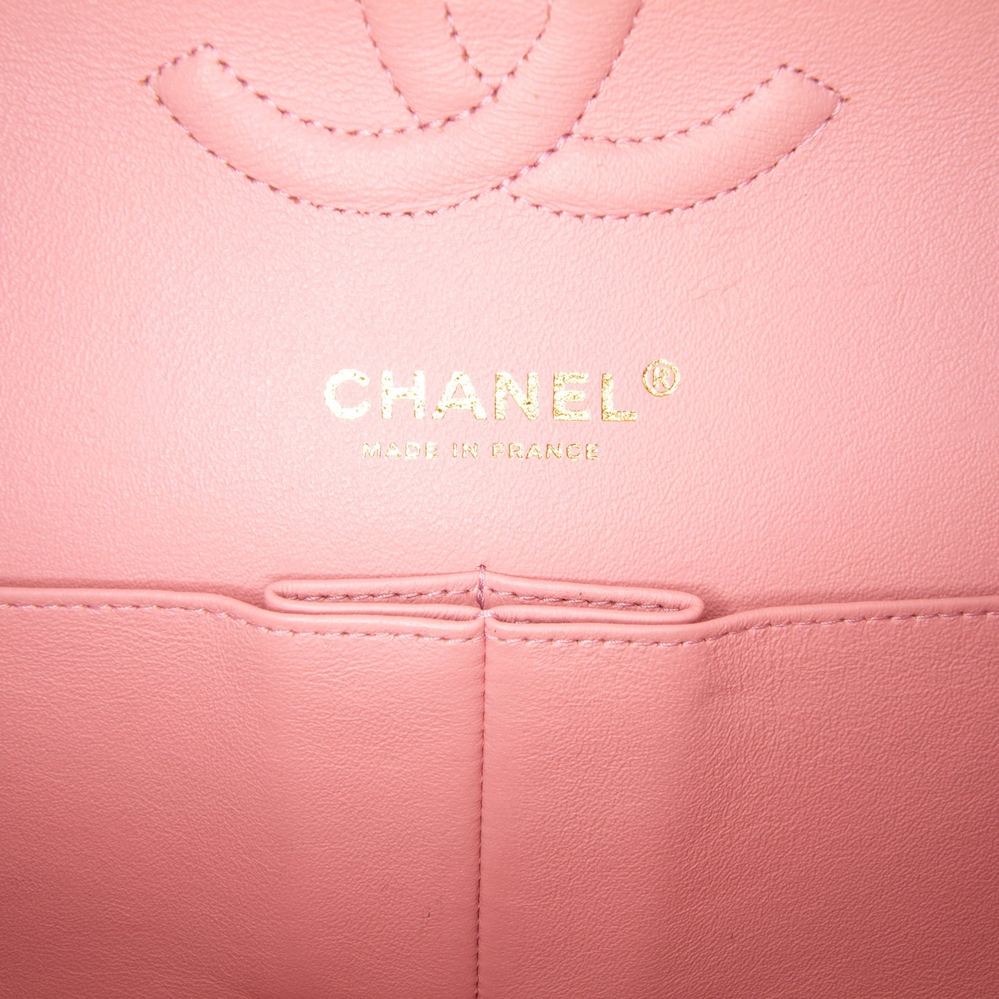 Pink Chanel Medium Classic Quilted Tweed Braided Double Flap Shoulder Bag