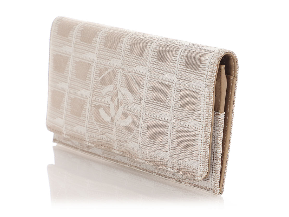 Chanel   Beige Travel Ligne Long Wallet