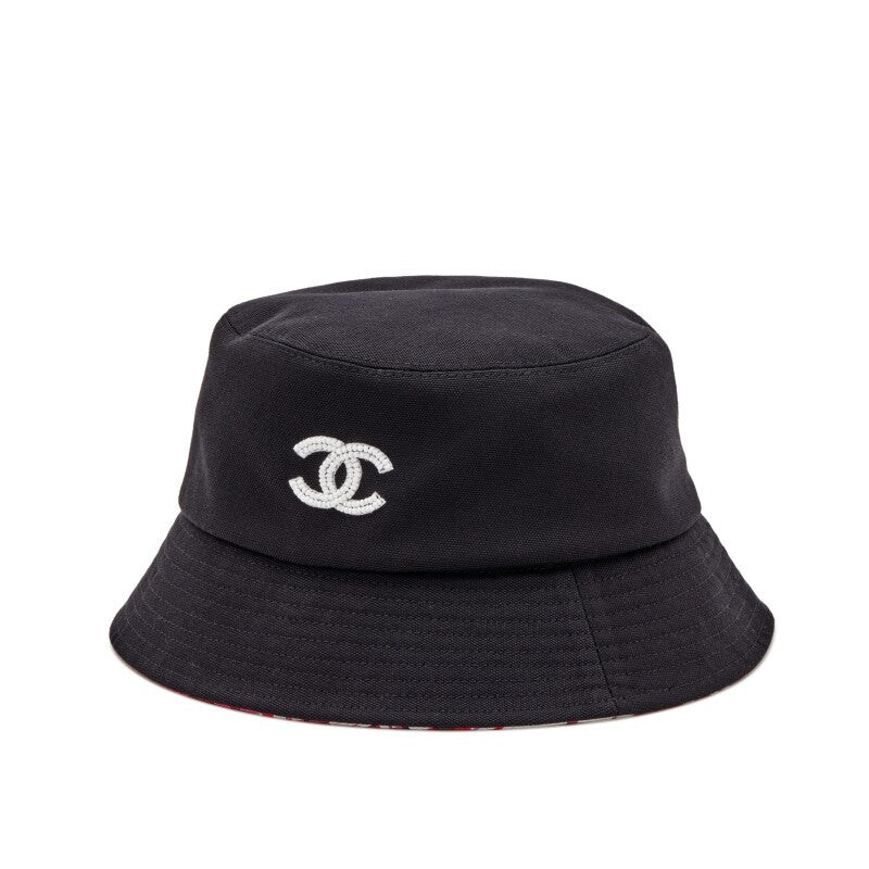 CHANEL CC CANVAS BUCKET HAT