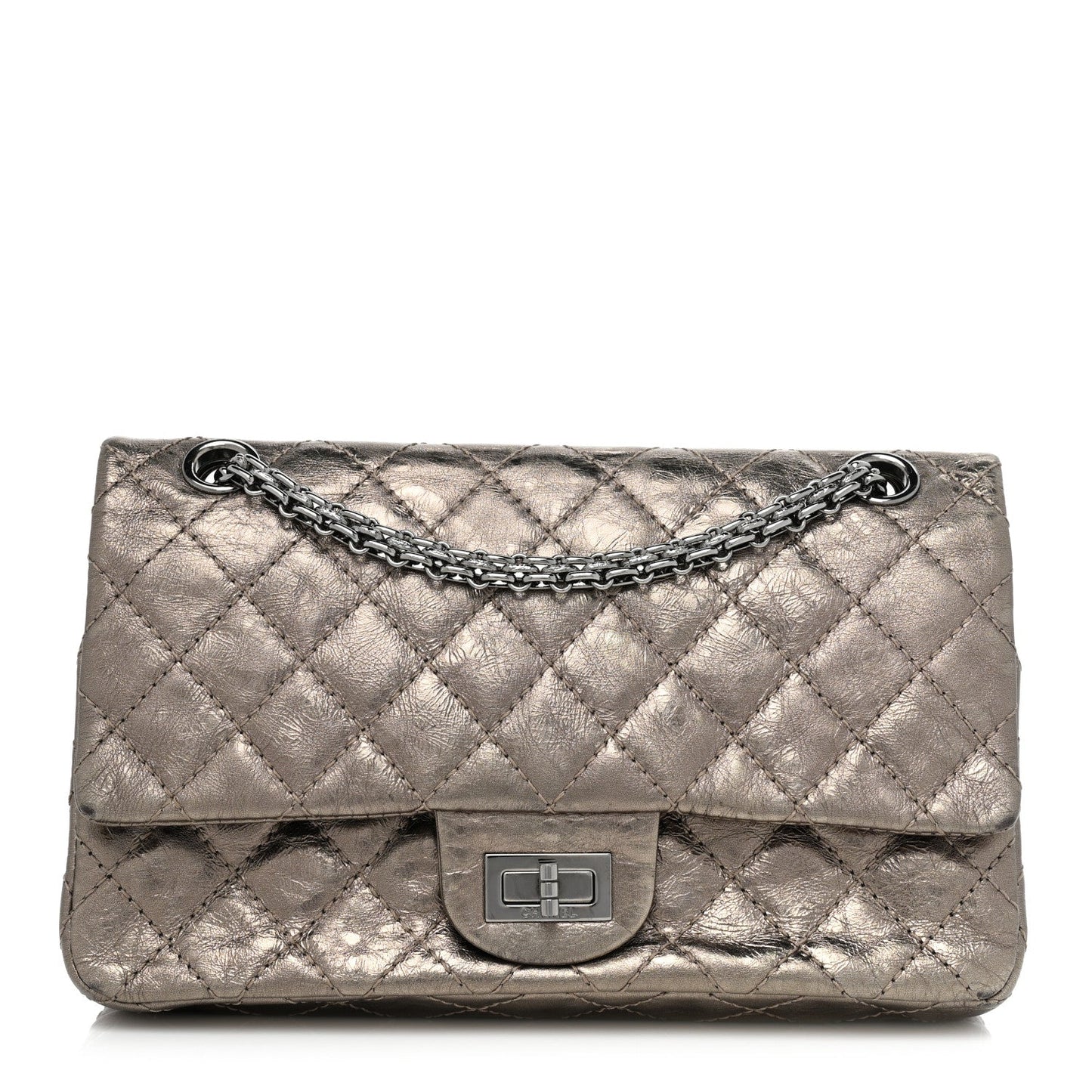 CHANEL METALLIC AGED QUILTED CALFSKIN 2.55 REISSUE FLAP BAG