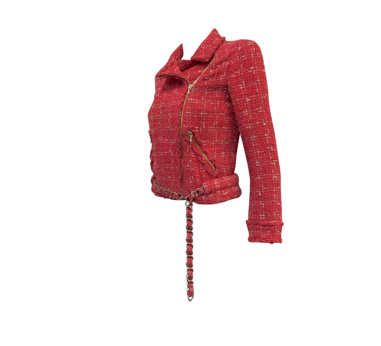 CHANEL COCO TWEED BIKER STYLE JACKET