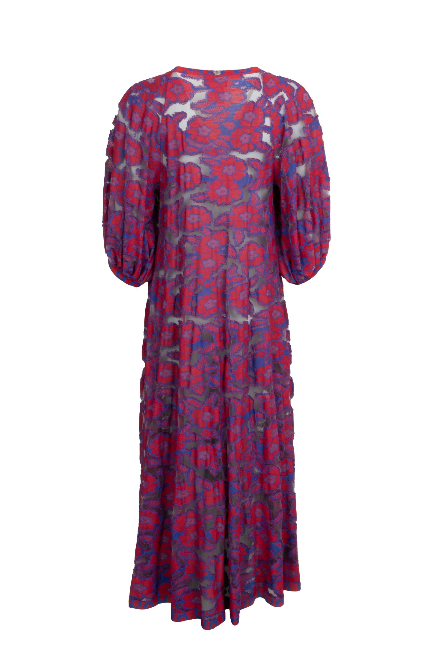 CHANEL 2015 Dress Mesh Red Blue