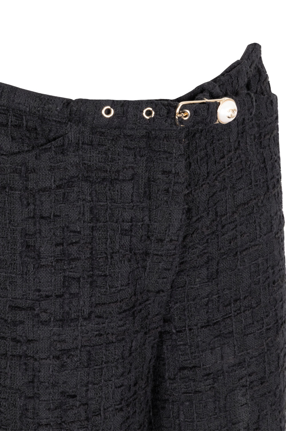 CHANEL 2022 Tweed Pants Black