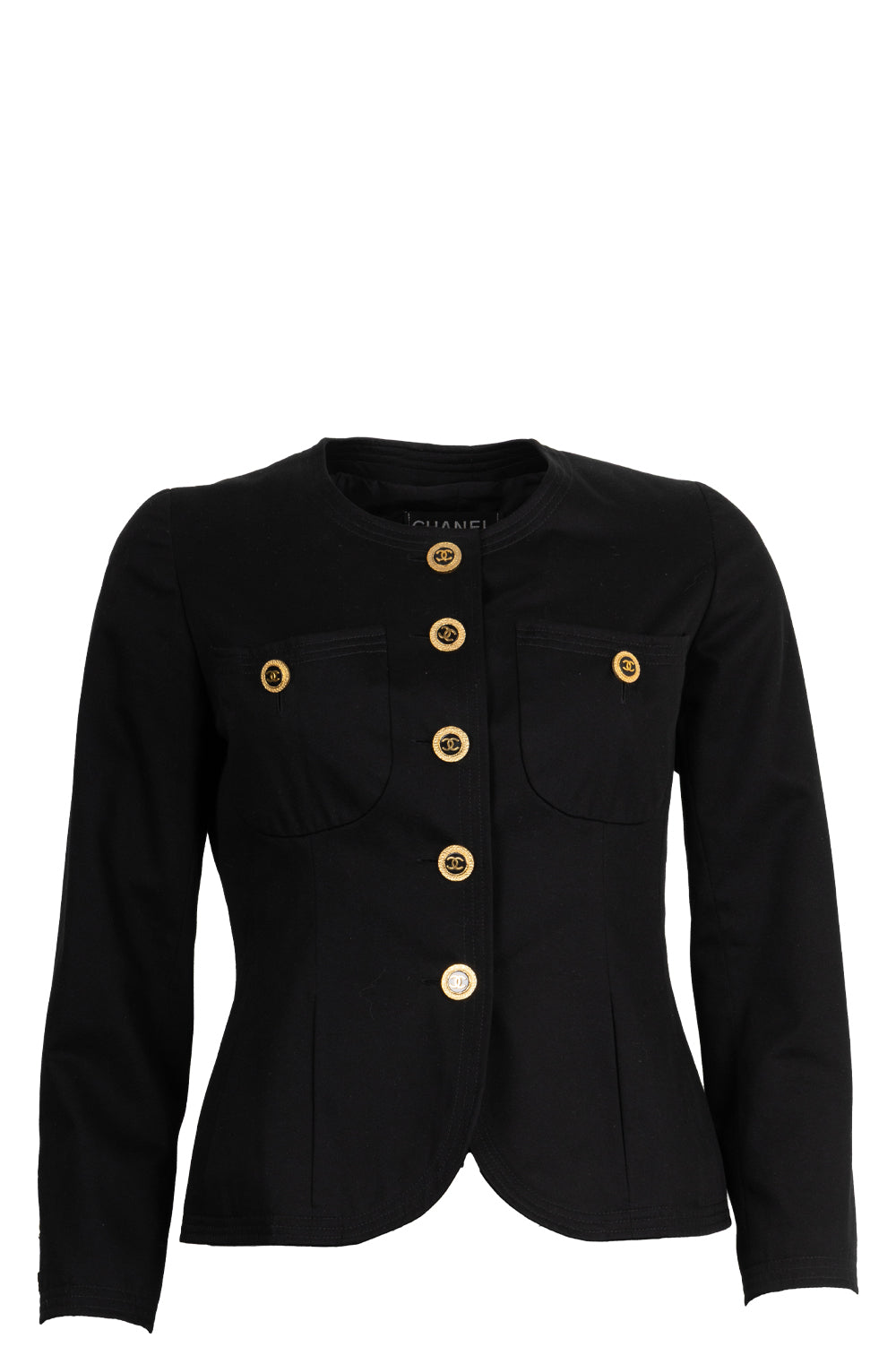 CHANEL Jacket Cotton Black