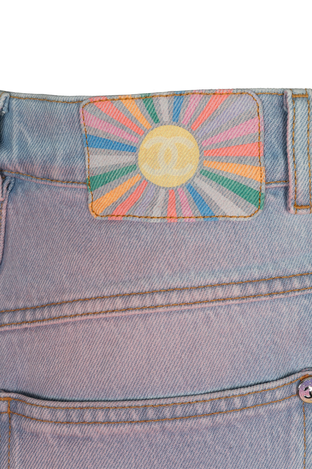 CHANEL Sprayed 2024 Denim Pants Pink