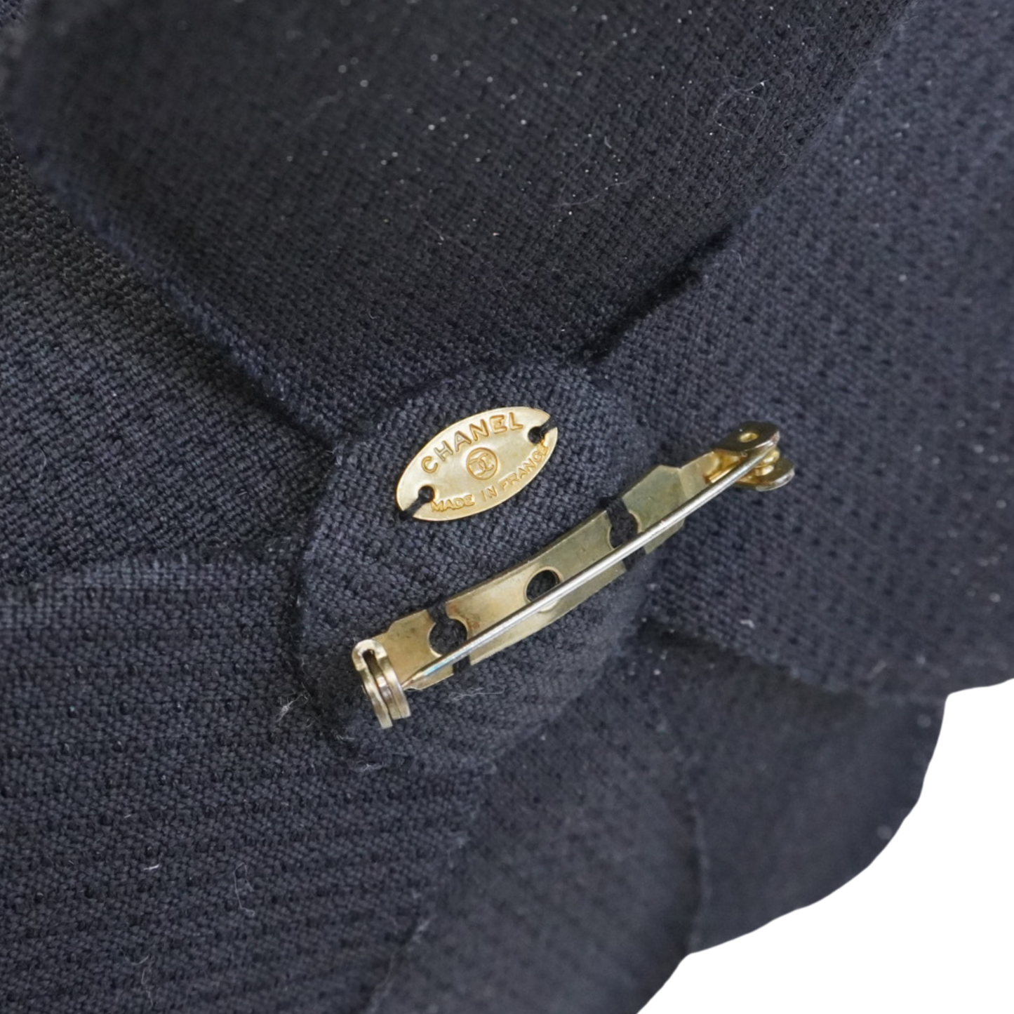 Chanel 'Camelia' Tweed Brooch