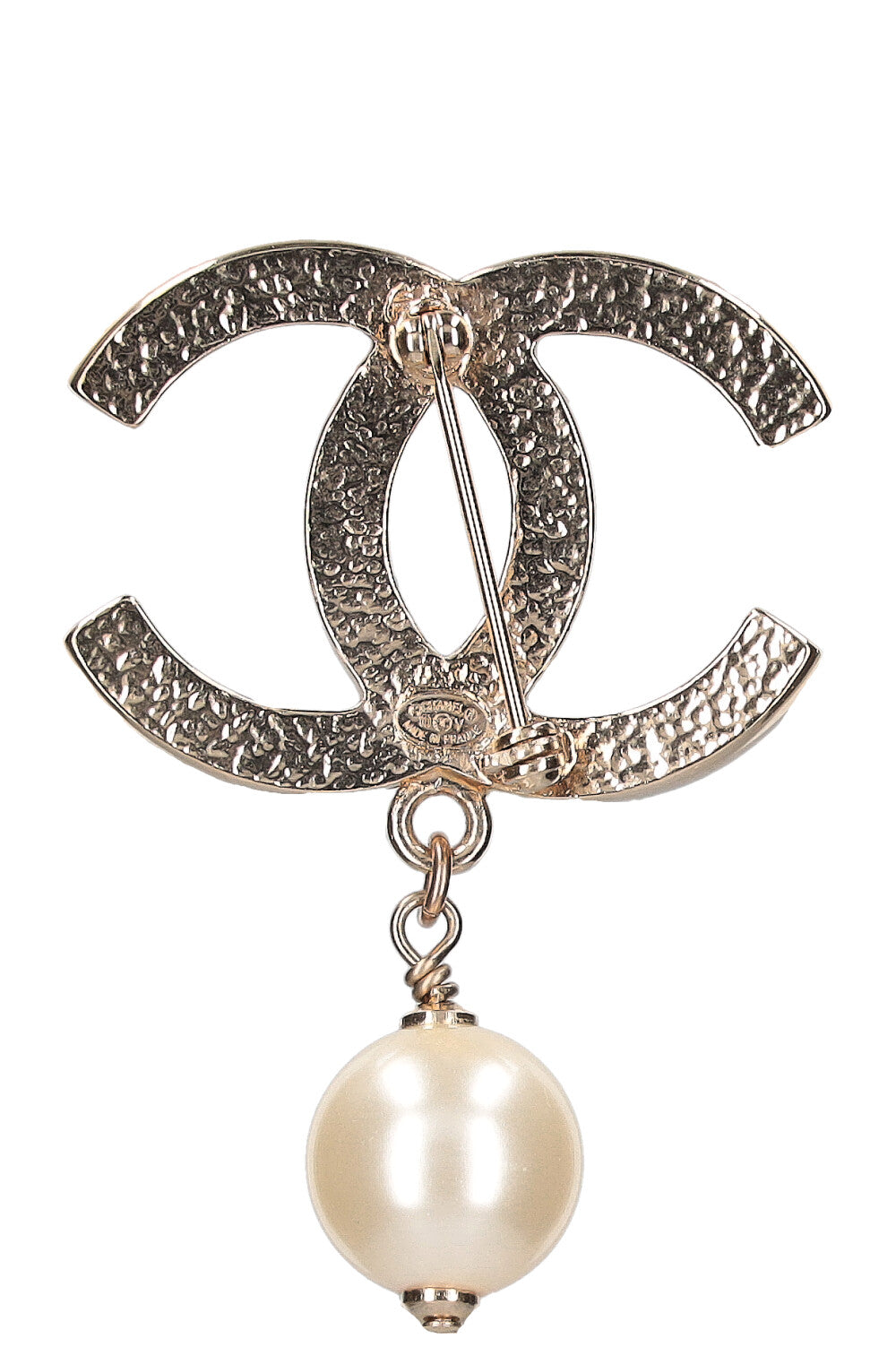 CHANEL Brooch CC Pearl 10V