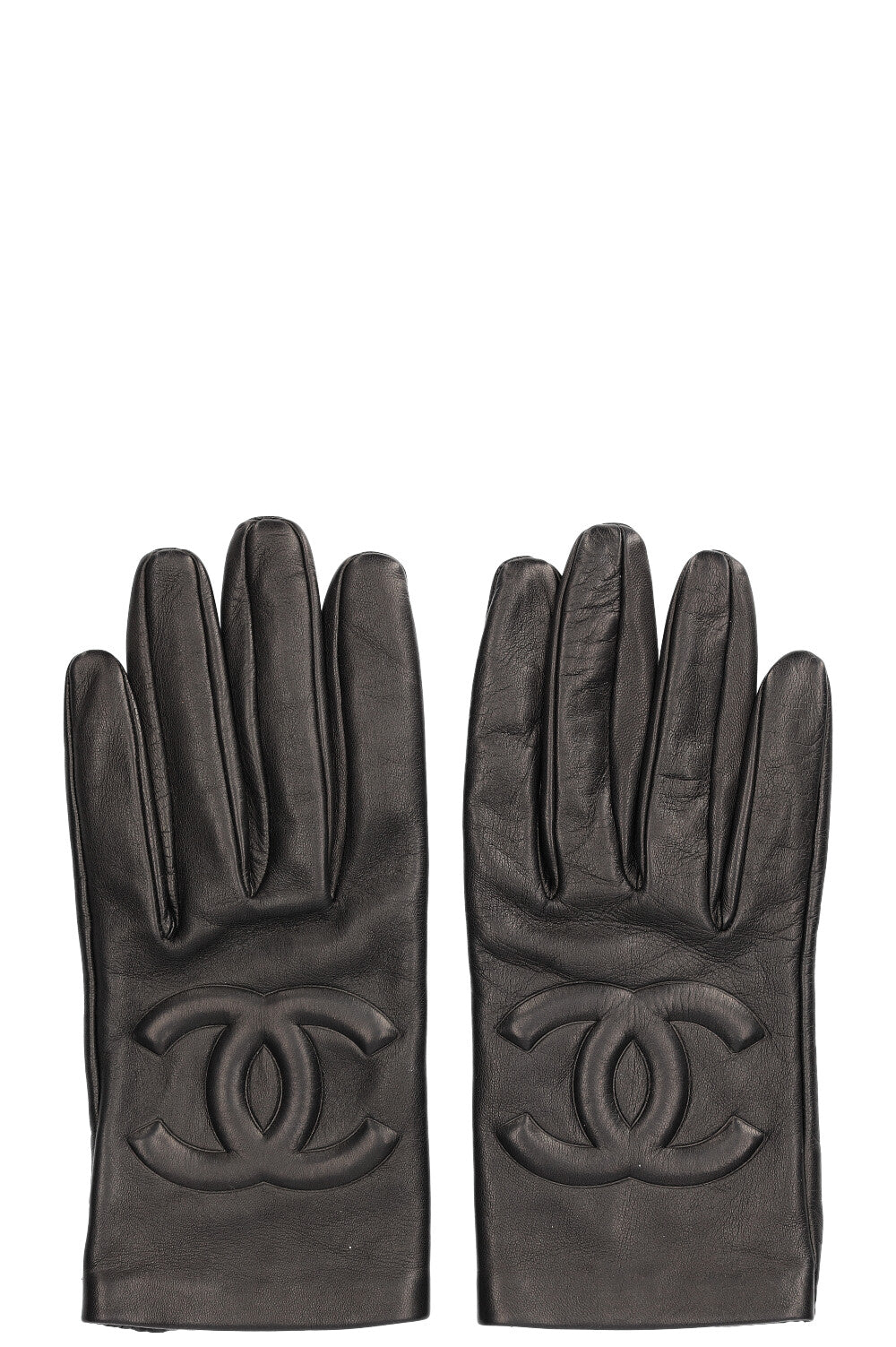 CHANEL CC Leather Gloves