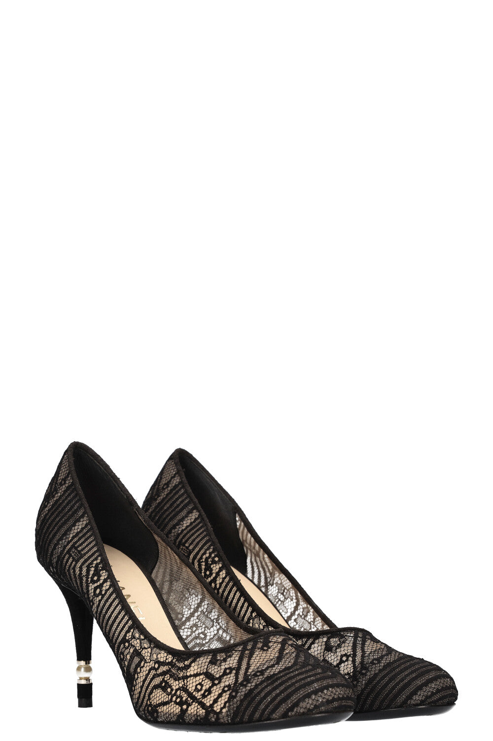 CHANEL Heels Lace Black