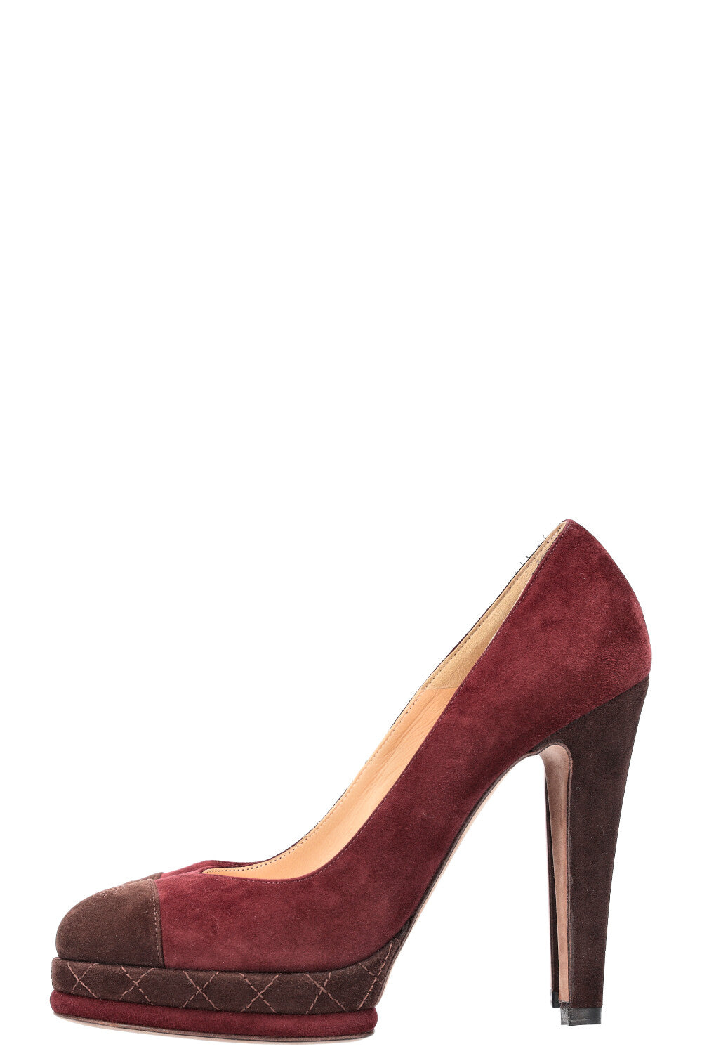 CHANEL Plateau Pumps Bordeaux