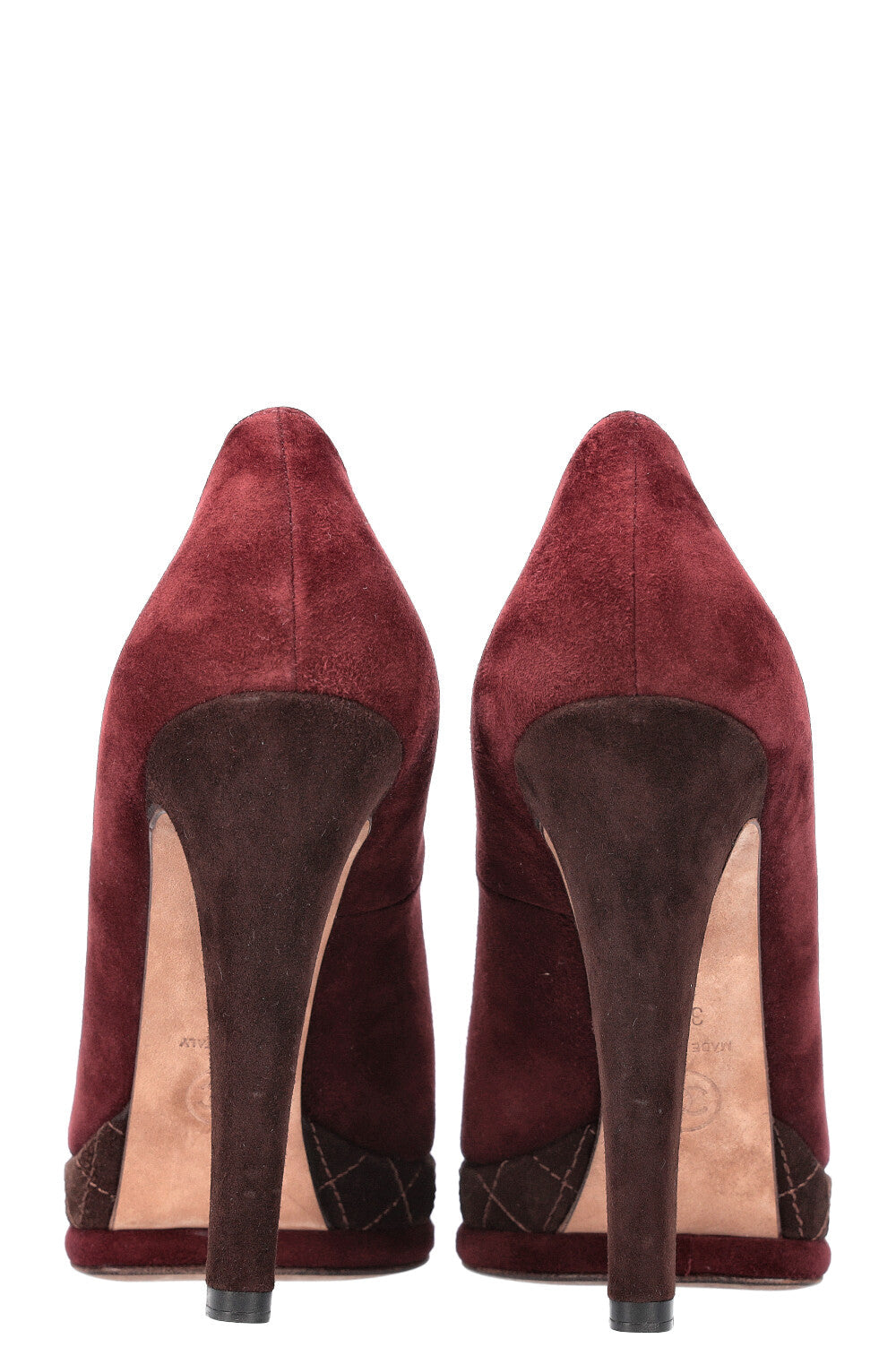 CHANEL Plateau Pumps Bordeaux