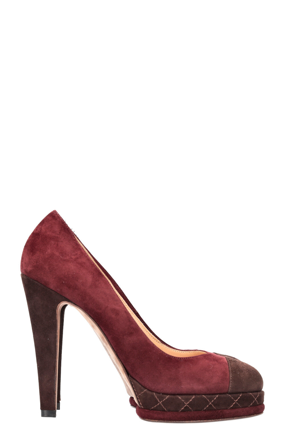 CHANEL Plateau Pumps Bordeaux