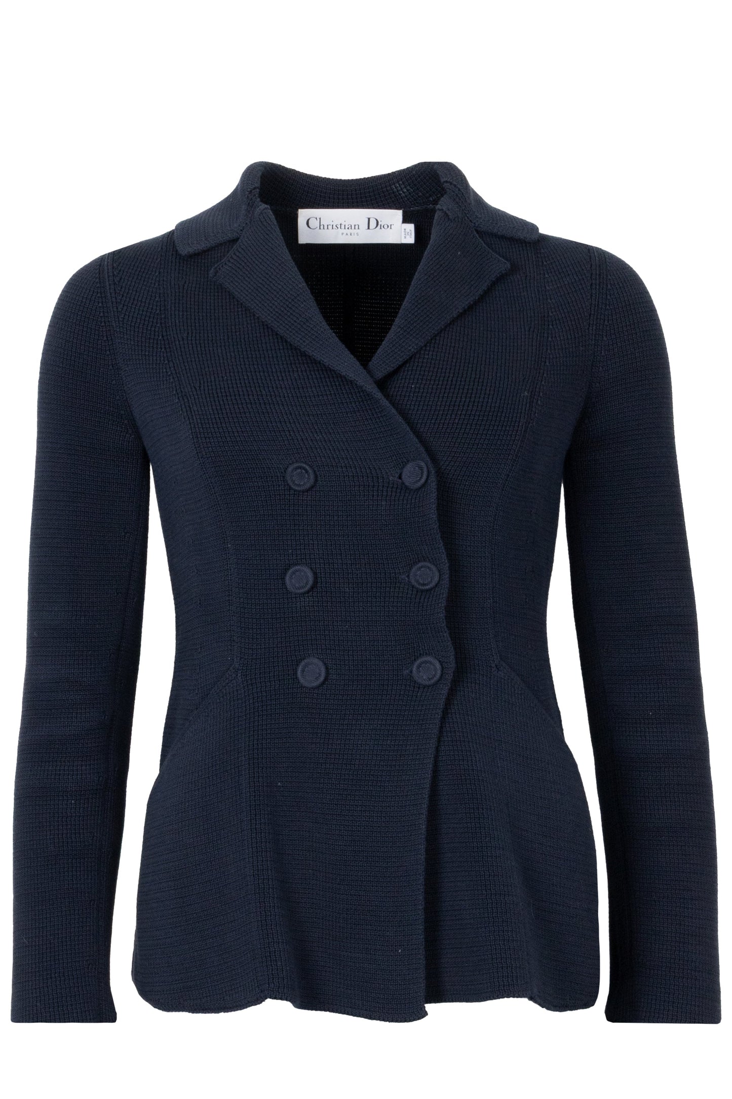 CHRISTIAN DIOR Knit Bar Jacket Navy