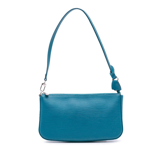 Blue Louis Vuitton Epi Pochette Accessoires Shoulder Bag