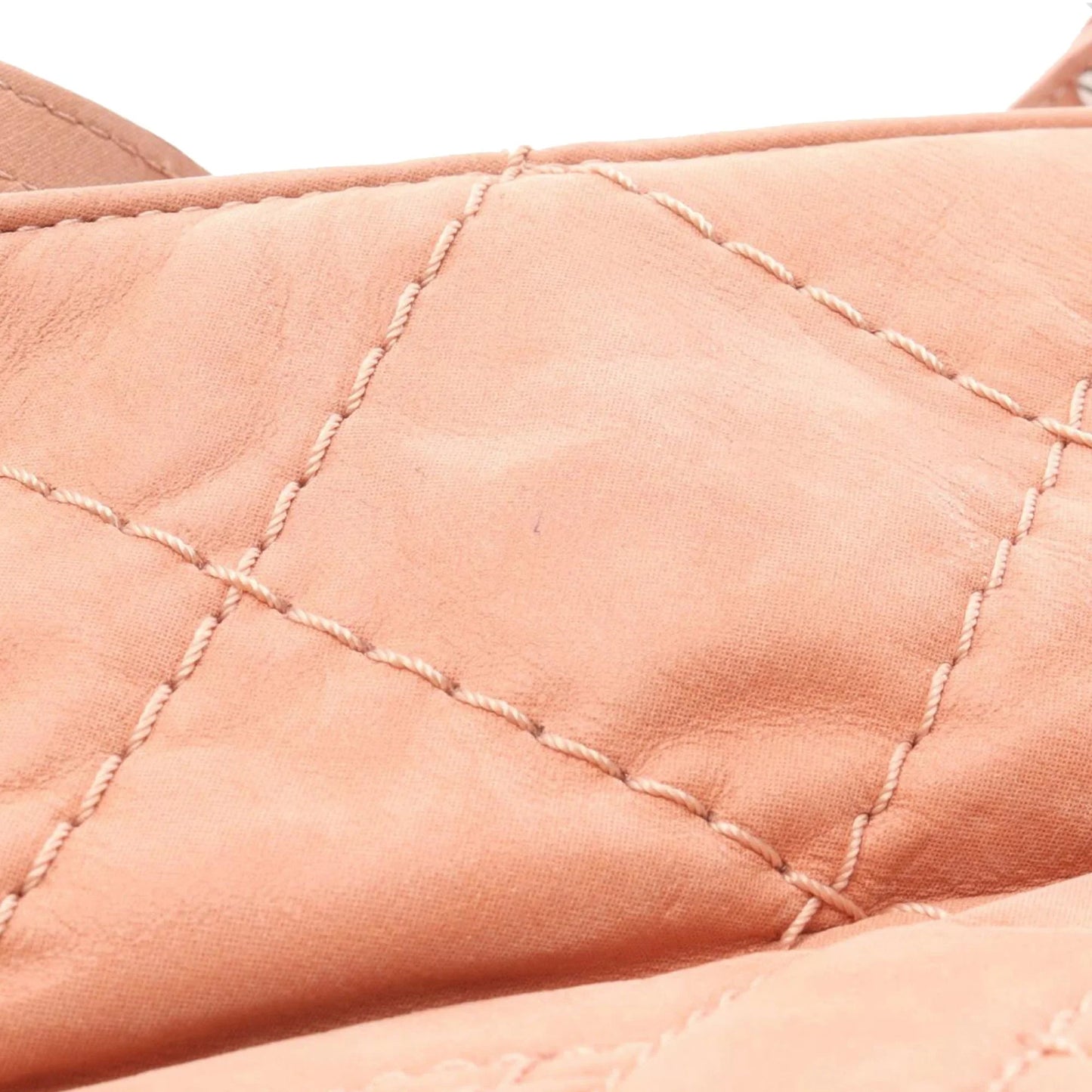 Pink Chanel Large CC Quilted Suede Sea Hit Tote Satchel