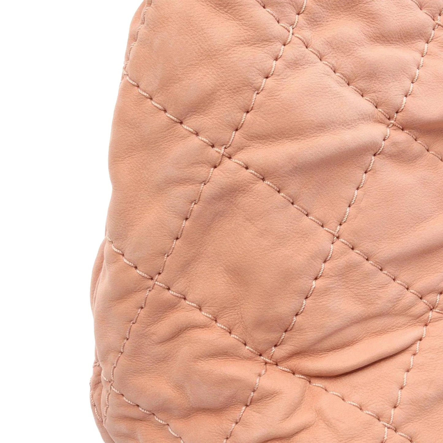 Pink Chanel Large CC Quilted Suede Sea Hit Tote Satchel