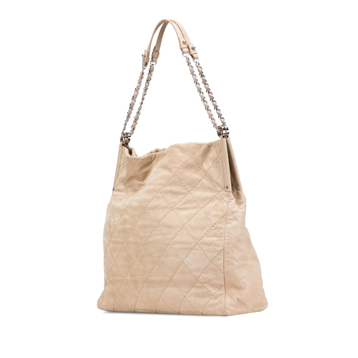 Beige Chanel Iridescent Calfskin Sea Hit Tote