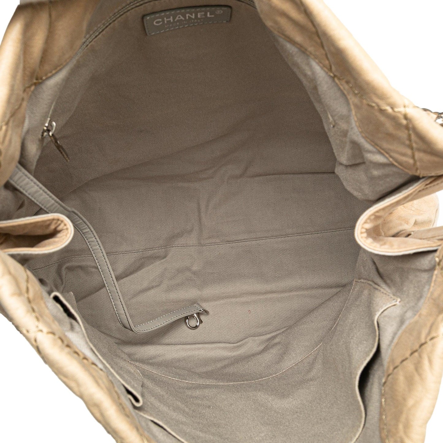 Beige Chanel Iridescent Calfskin Sea Hit Tote