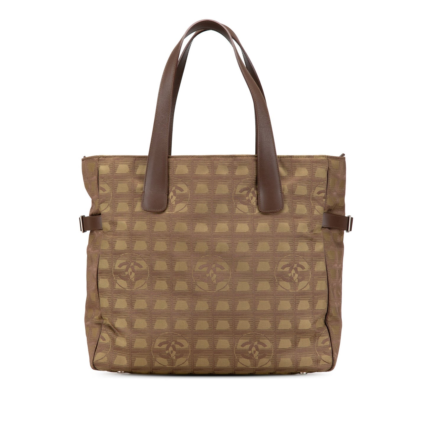 Brown Chanel New Travel Line Nylon Tote